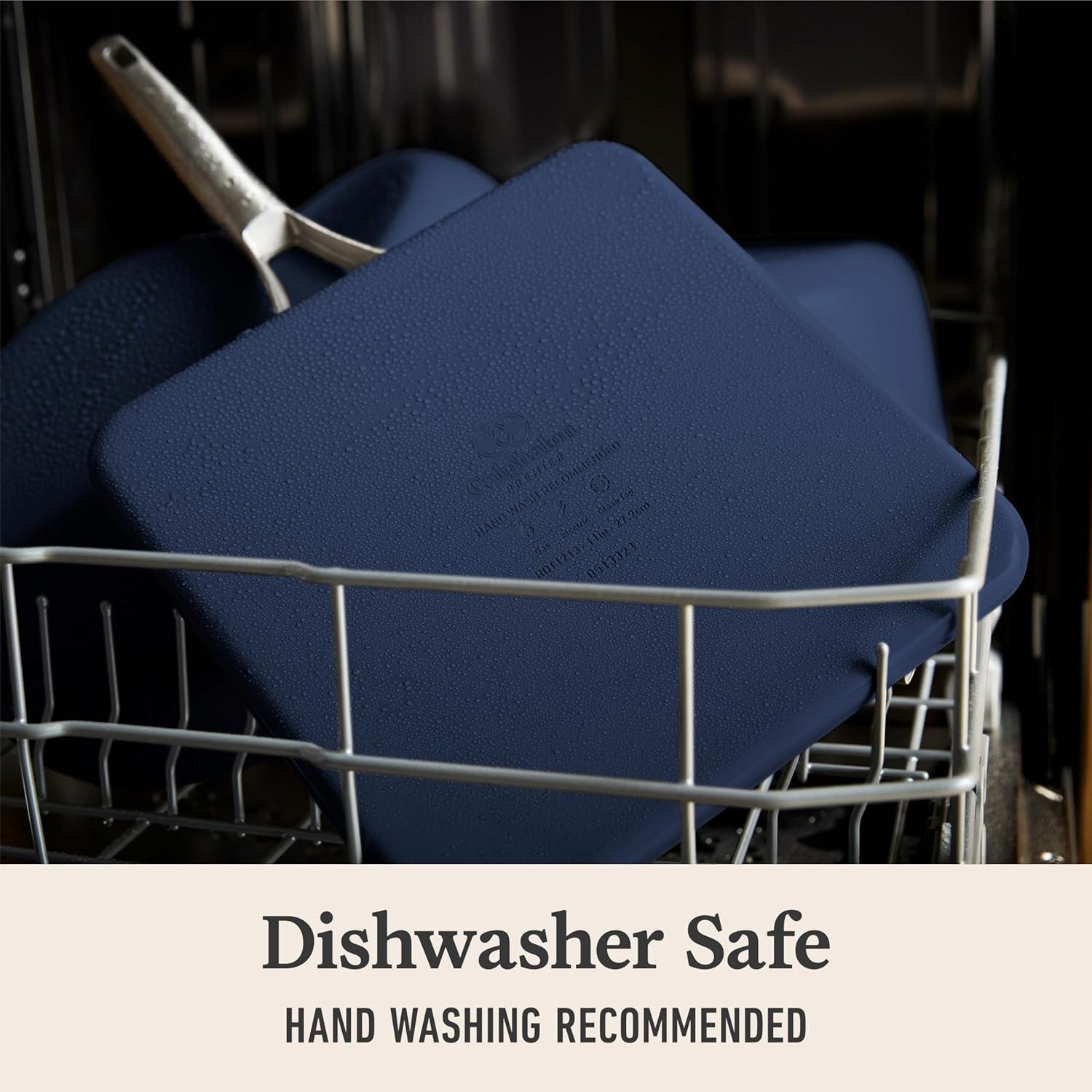 Sartén Cuadrada Antiadherente Cerámica Calphalon 28 cm Azul