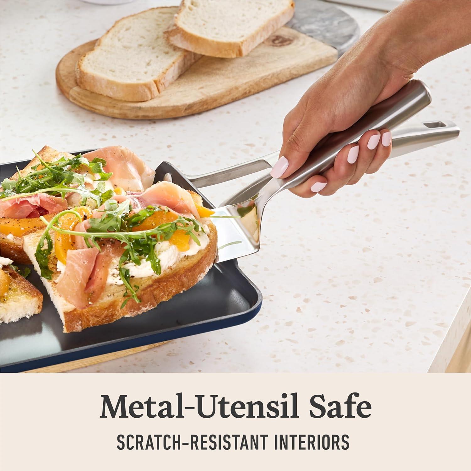 Sartén Cuadrada Antiadherente Cerámica Calphalon 28 cm Azul