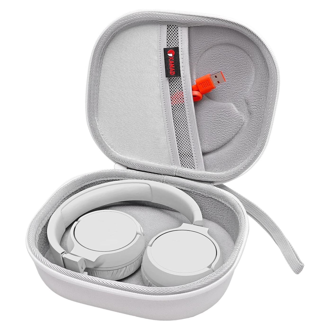 Funda Dura XANAD para Auriculares JBL y Soundcore H30i - Blanco