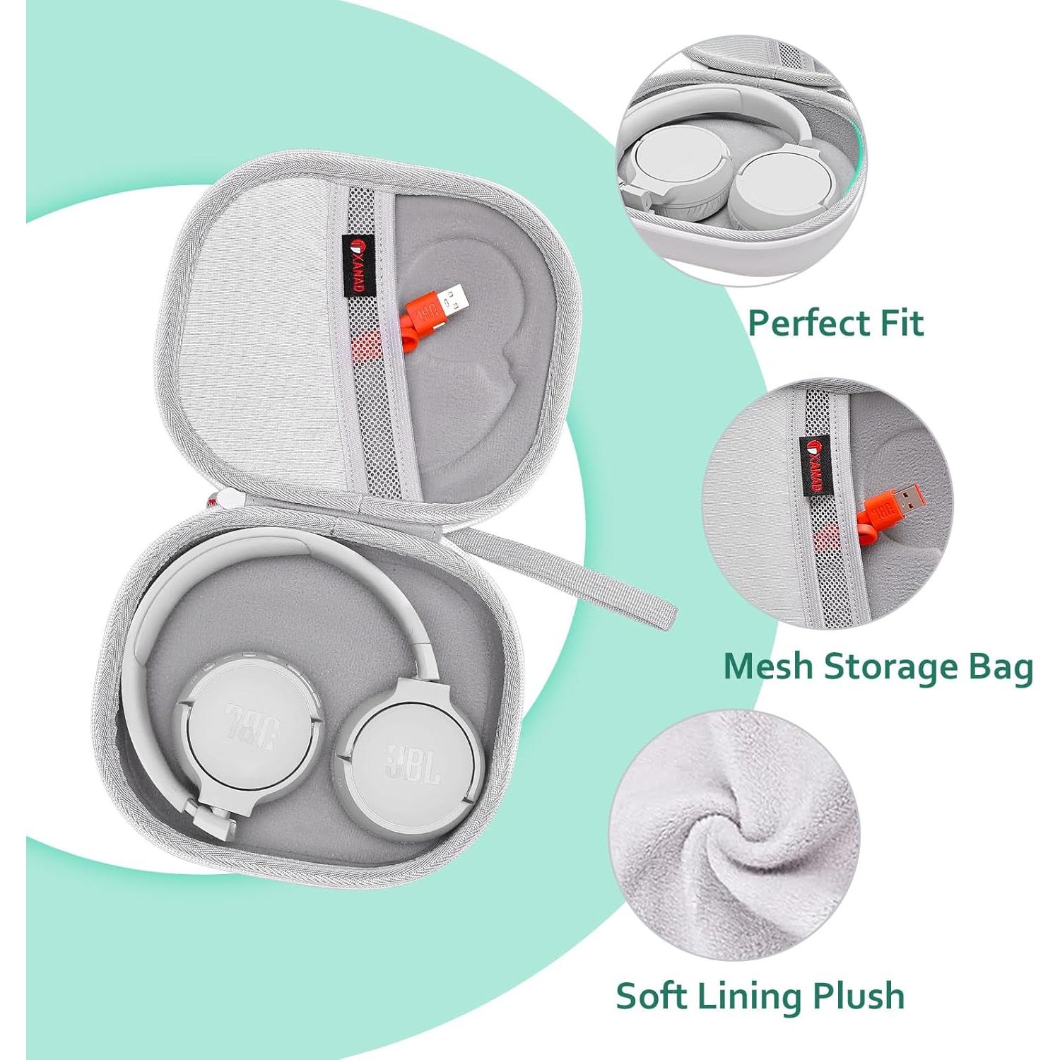 Funda Dura XANAD para Auriculares JBL y Soundcore H30i - Blanco
