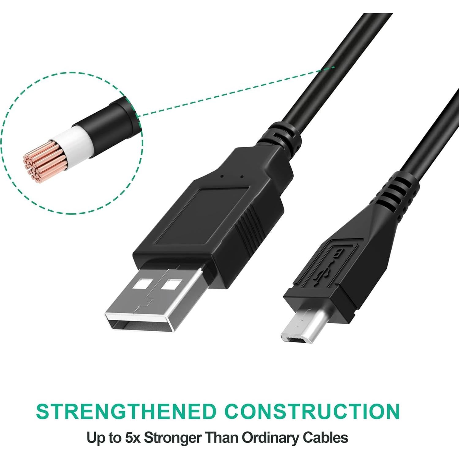 Cable de Carga Micro USB 1.5m J-ZMQER para Auriculares AKG Y500