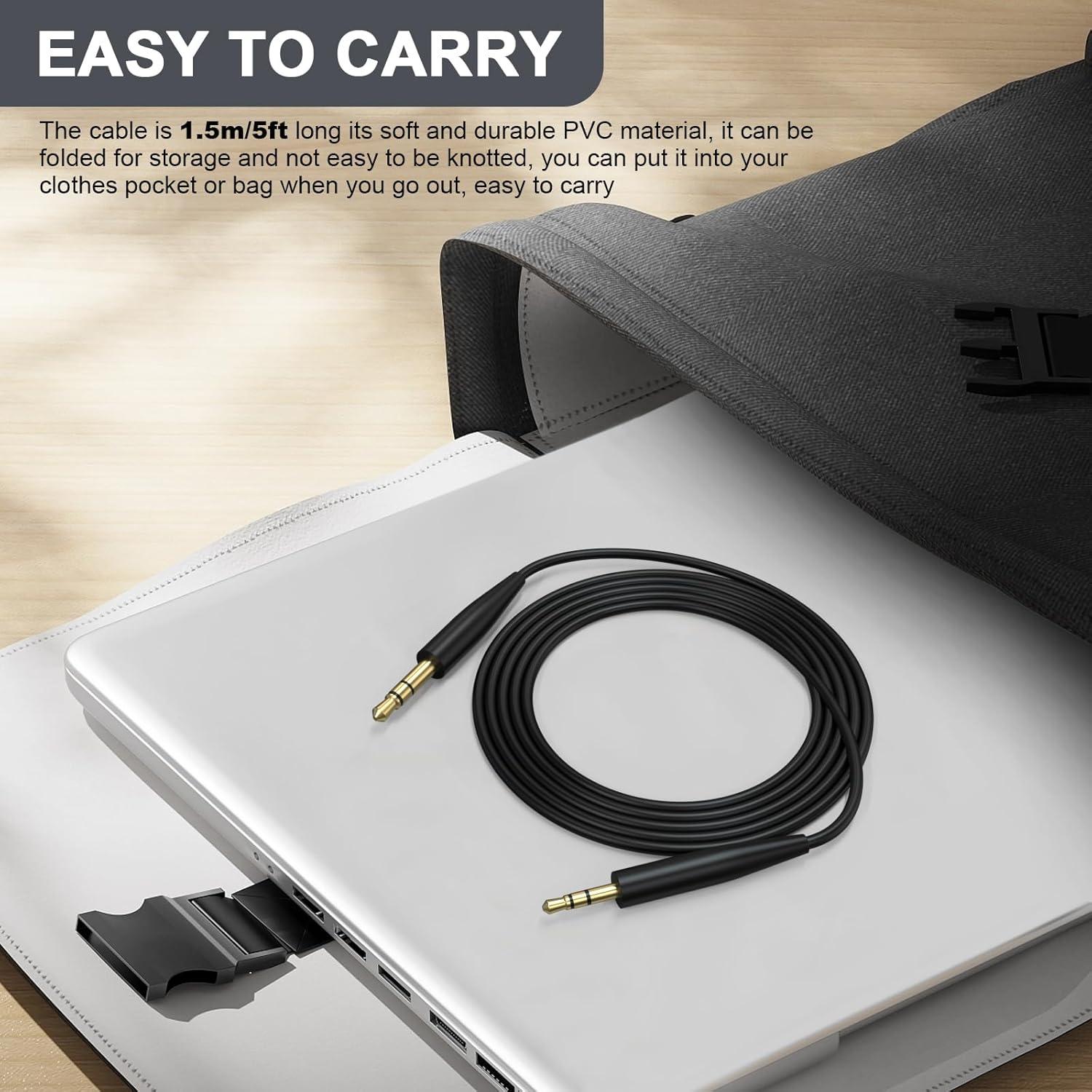 Cable de audio 2.5mm a 3.5mm Gneinour para Bose y JBL