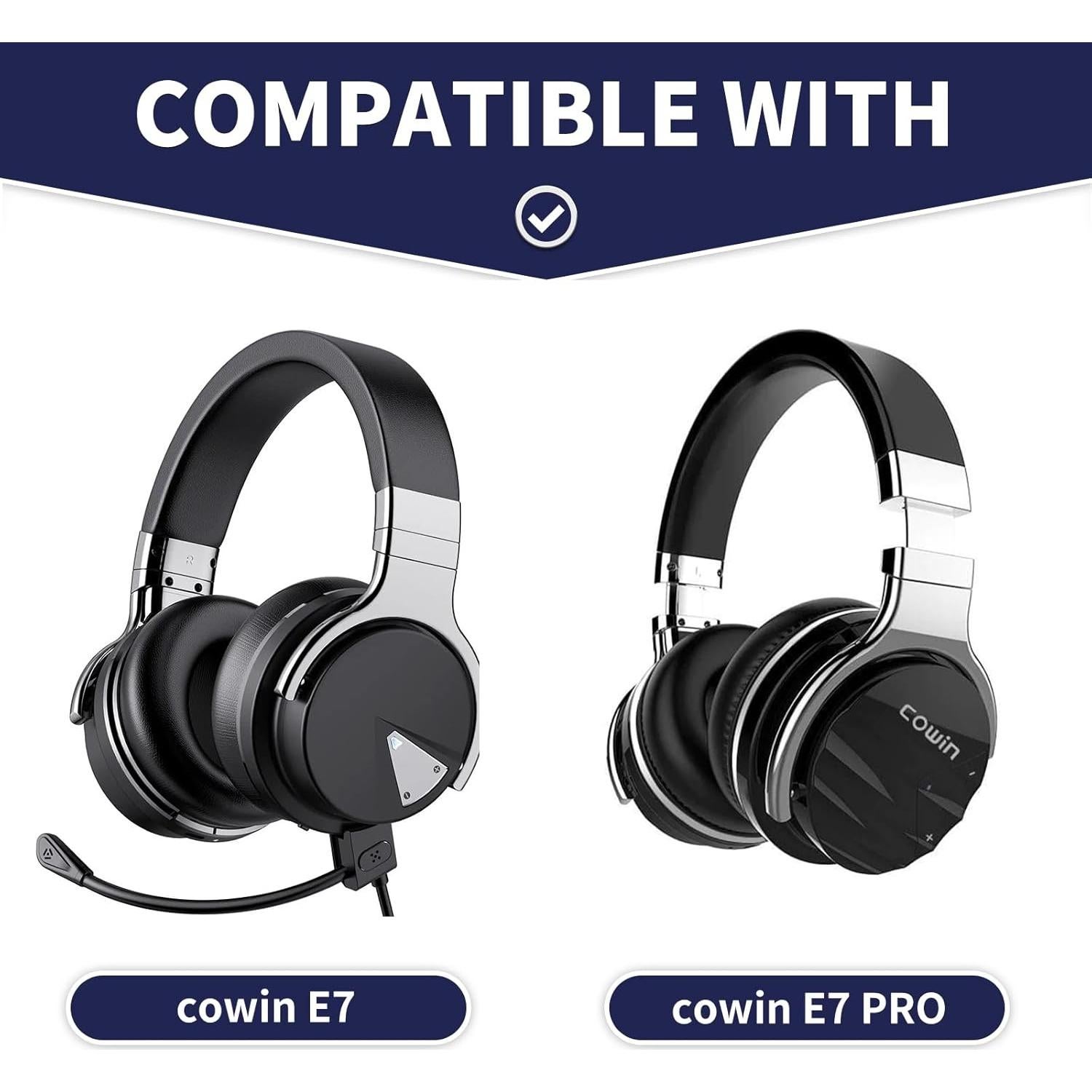 Cojines de Repuesto Damex para Auriculares Cowin E7/E7 Pro Negro