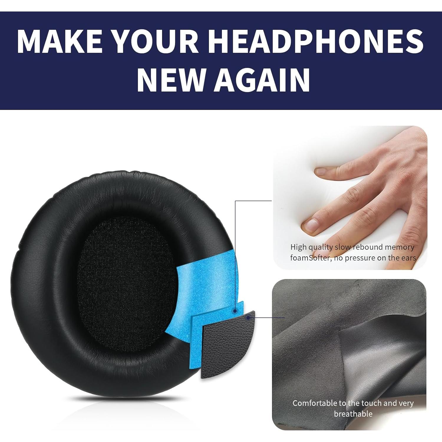 Cojines de Repuesto Damex para Auriculares Cowin E7/E7 Pro Negro