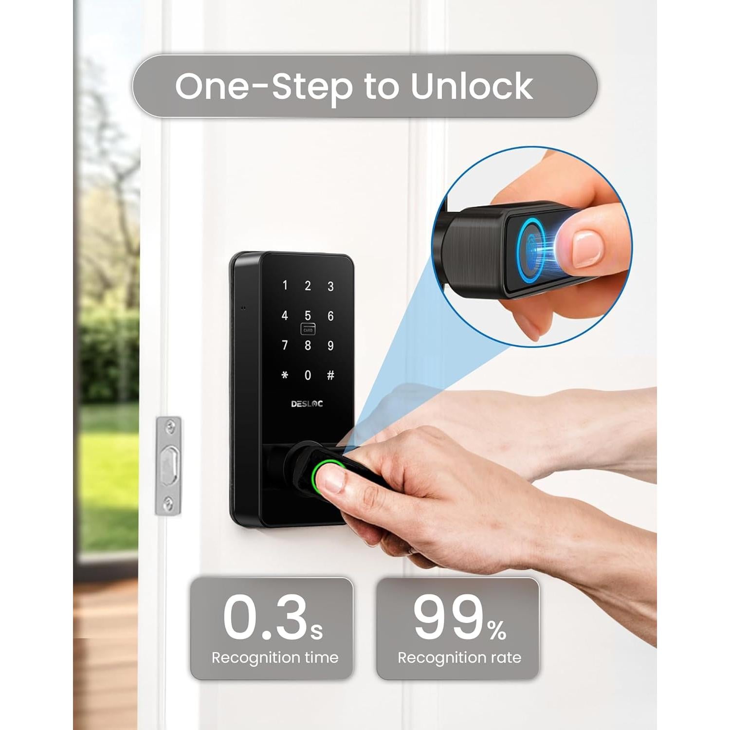 Cerradura Inteligente DESLOC B200L Biométrica Control APP