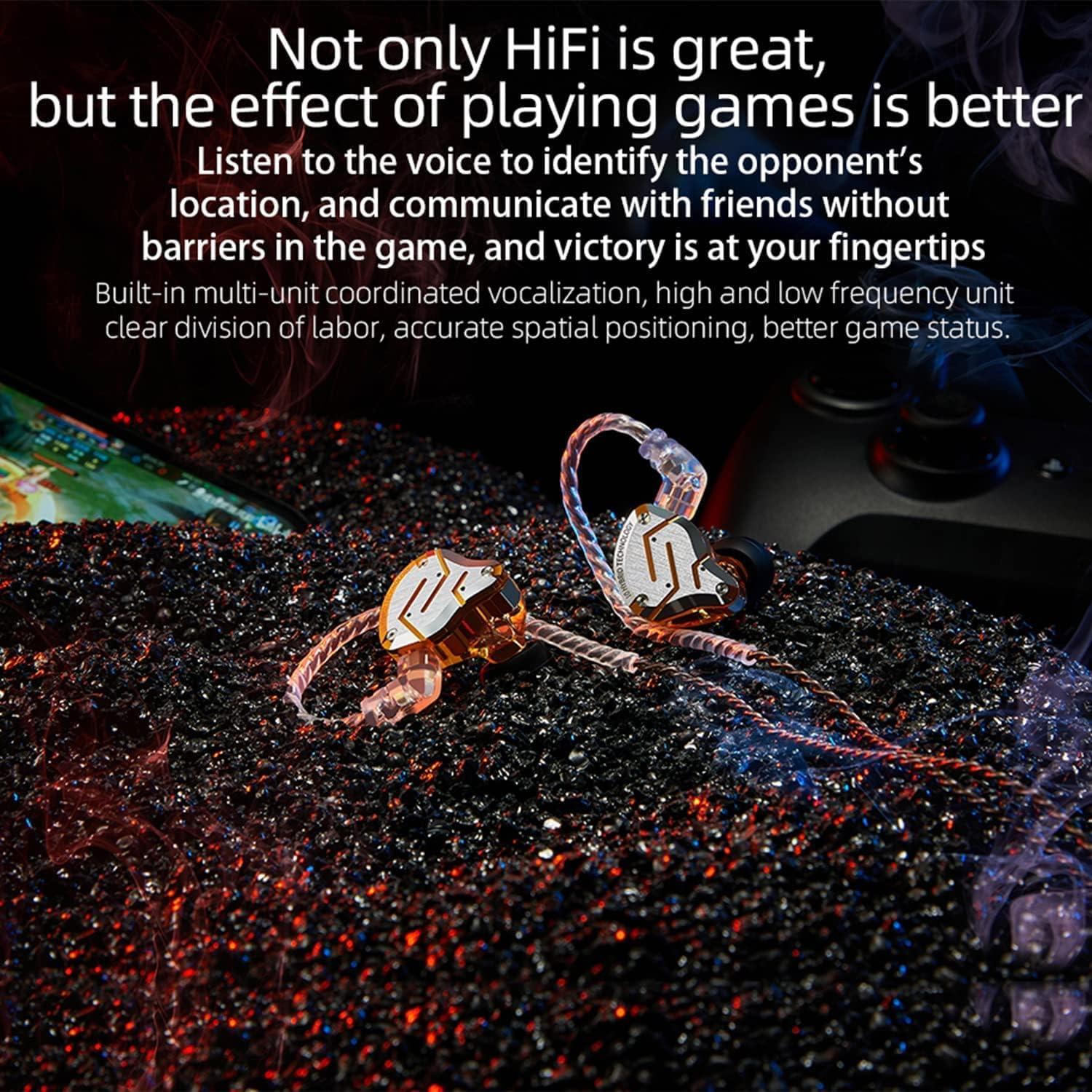 Auriculares KZ ZS10 Pro IEM 4BA+1DD con Cable Desmontable