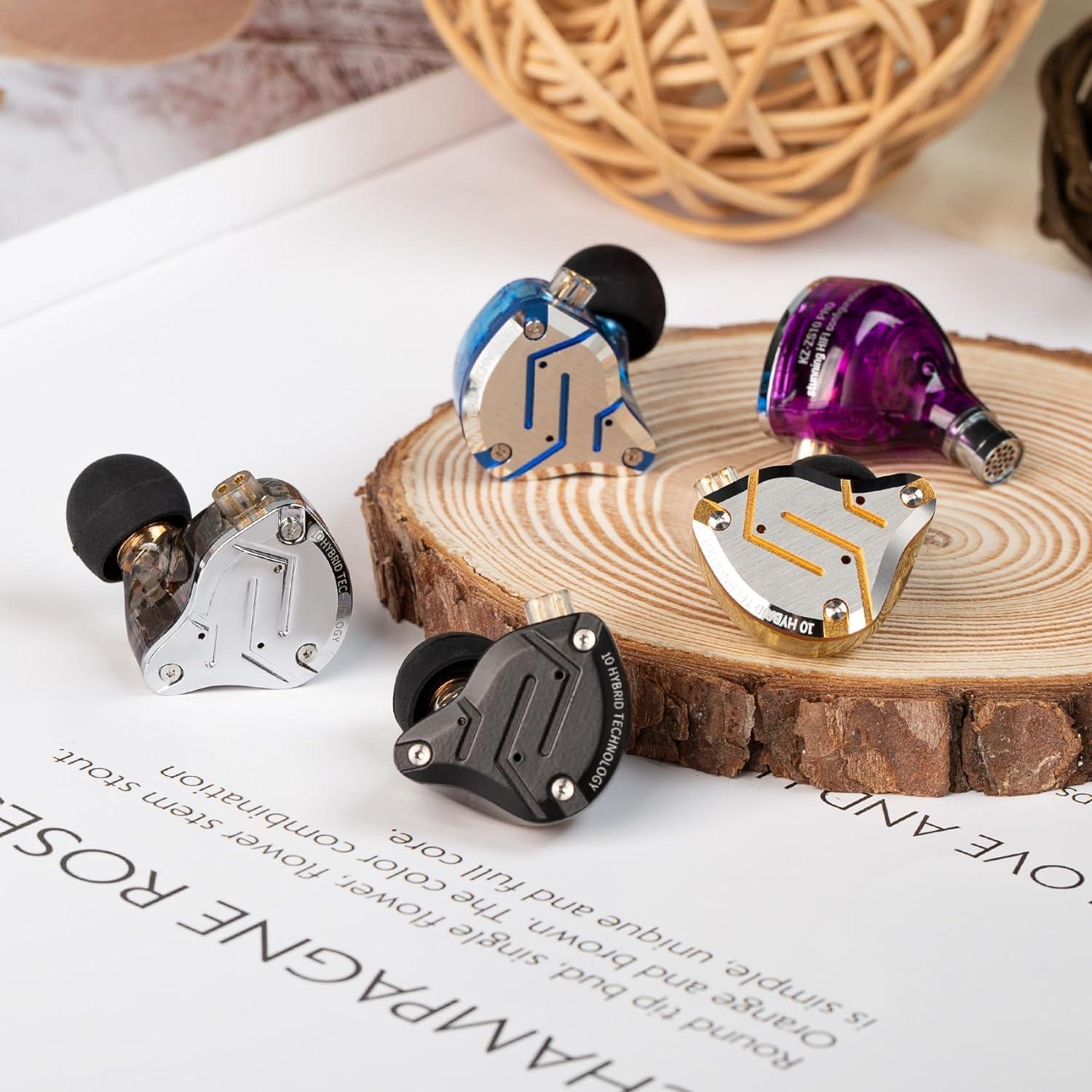 Auriculares KZ ZS10 Pro IEM 4BA+1DD con Cable Desmontable