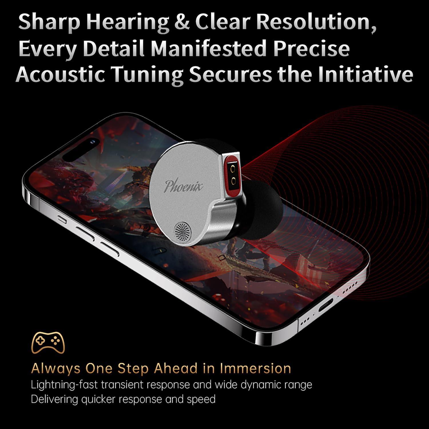 Auriculares In-Ear CCA Phoenix, Sonido HiFi y Graves Profundos