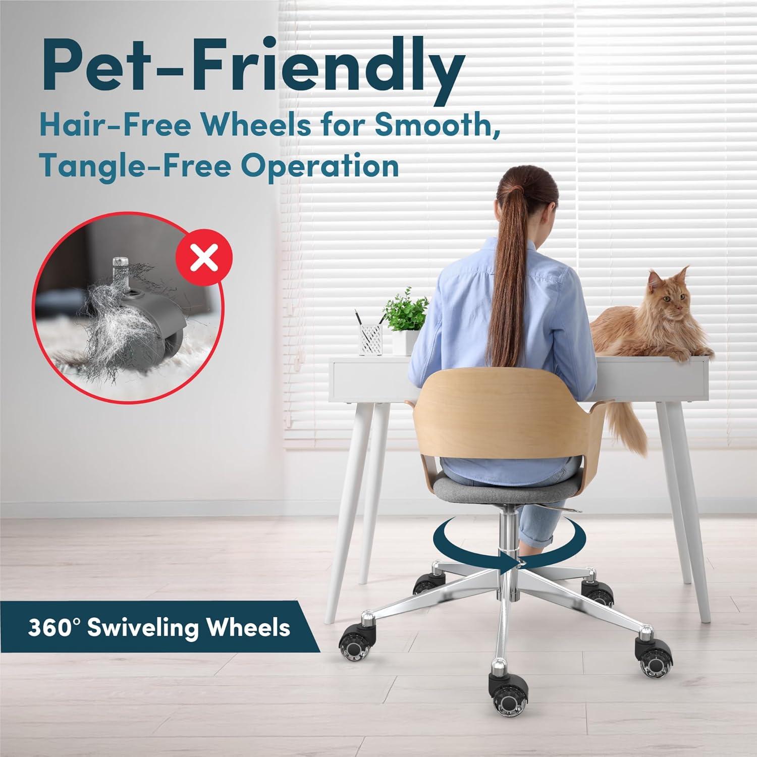 Ruedas de Silla de Oficina Lifelong 5 Piezas 5cm Goma Alta Resistencia