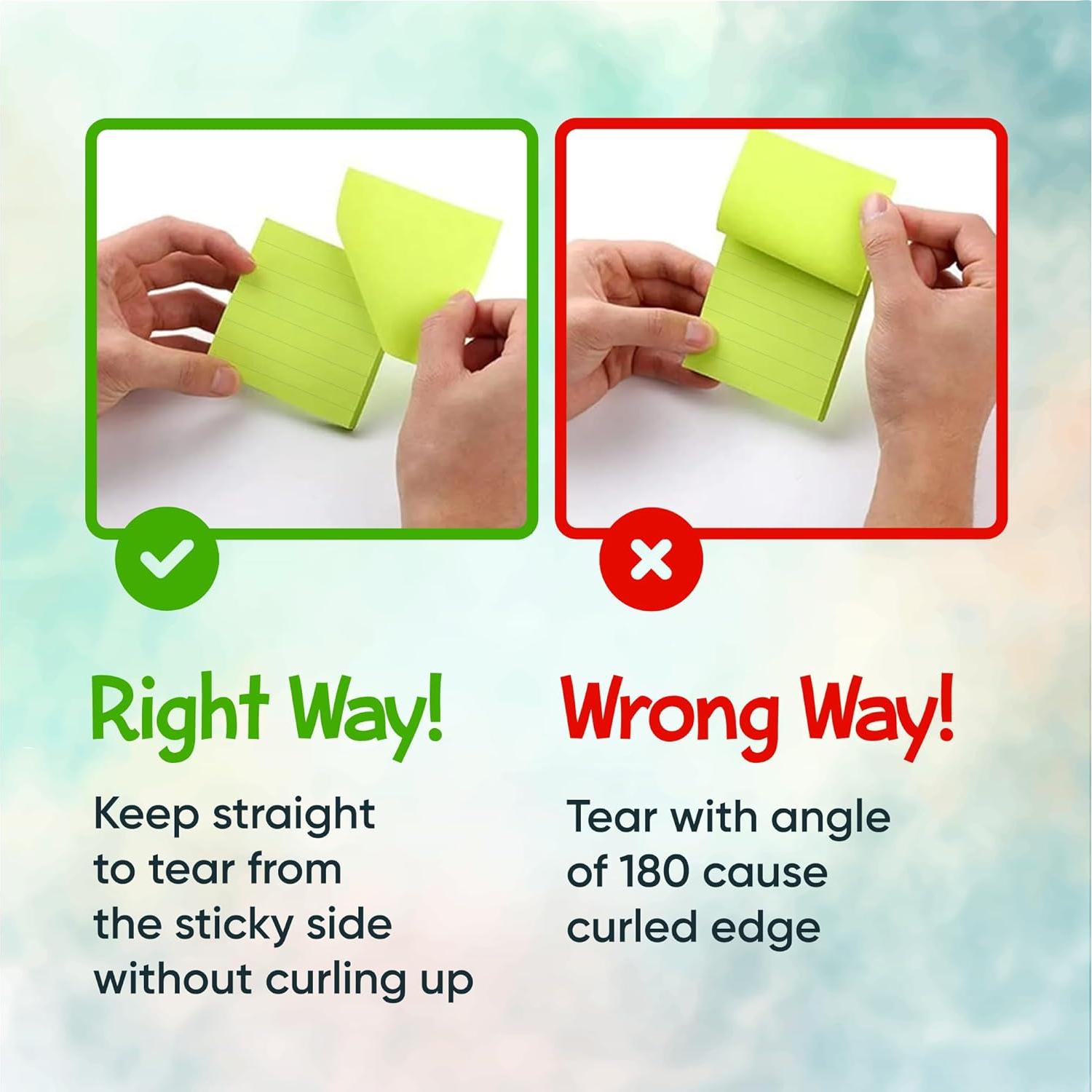 Notas Adhesivas Rayadas Infiniko 3x3 cm - Paquete de 8 Blocs