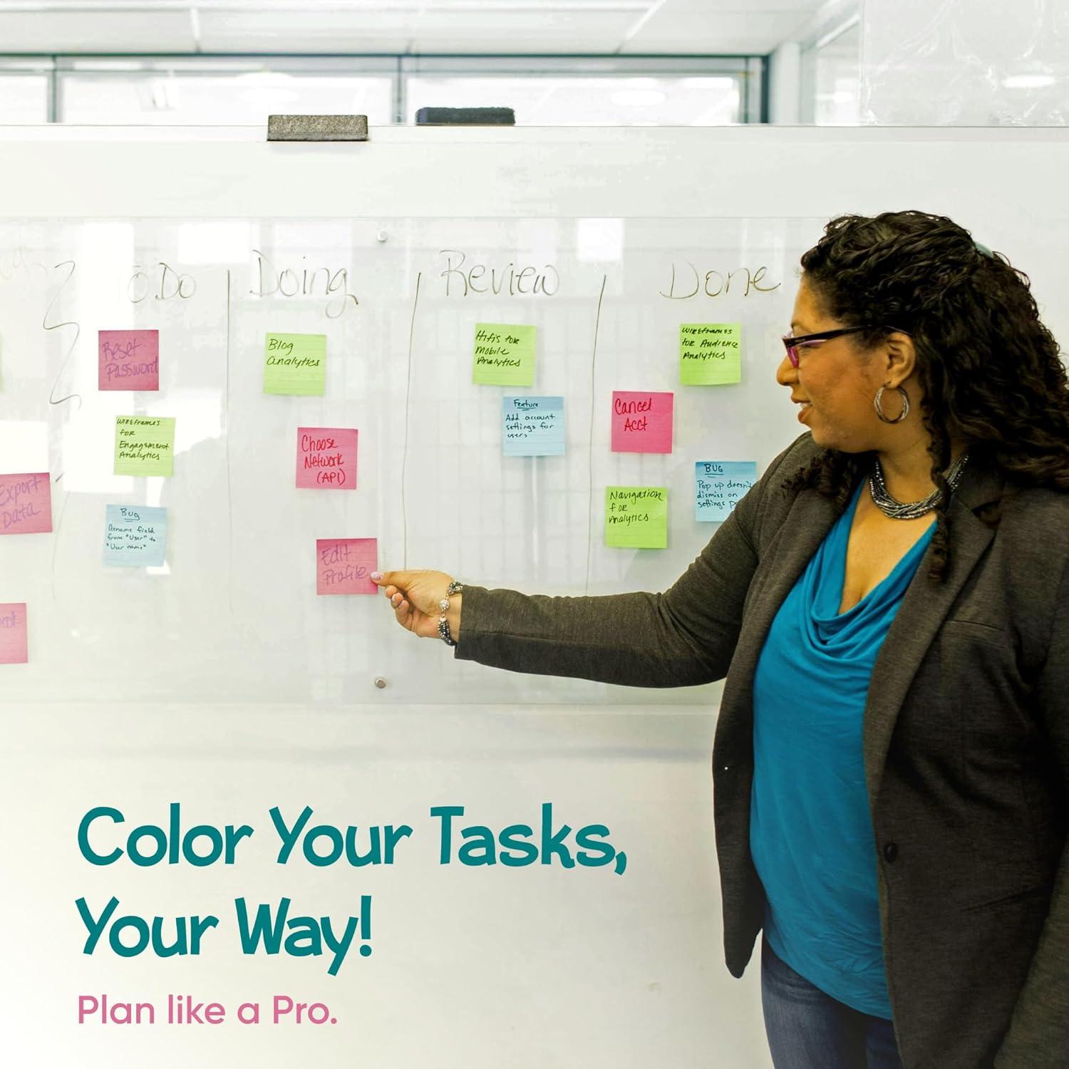 Notas Adhesivas Rayadas Infiniko 3x3 cm - Paquete de 8 Blocs