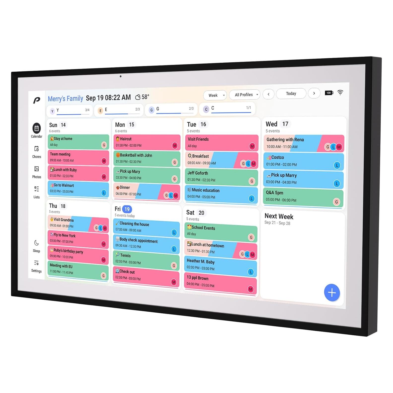 Calendario Digital de Pared Pronext 15.6" Full HD Recargable