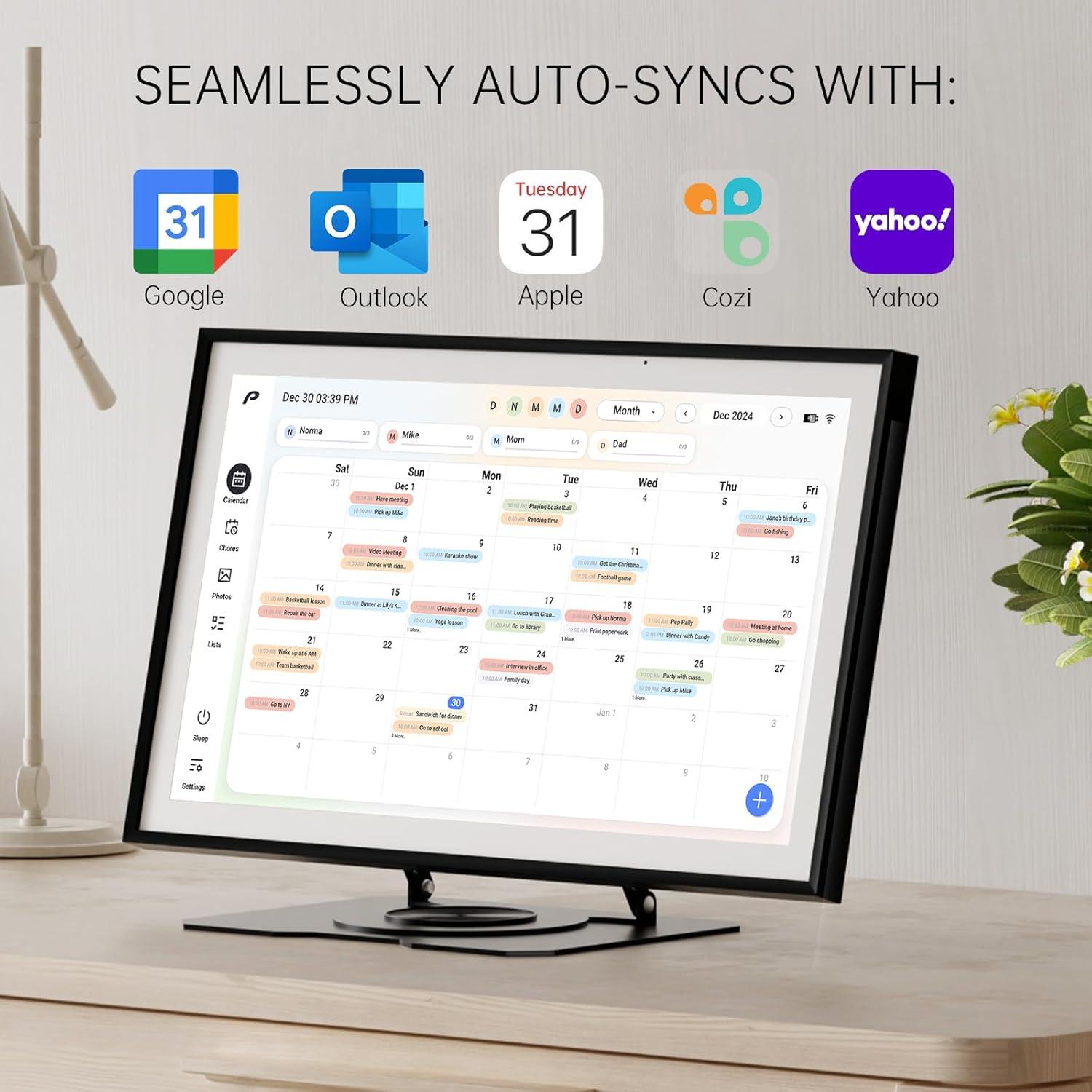 Calendario Digital de Pared Pronext 15.6" Full HD Recargable