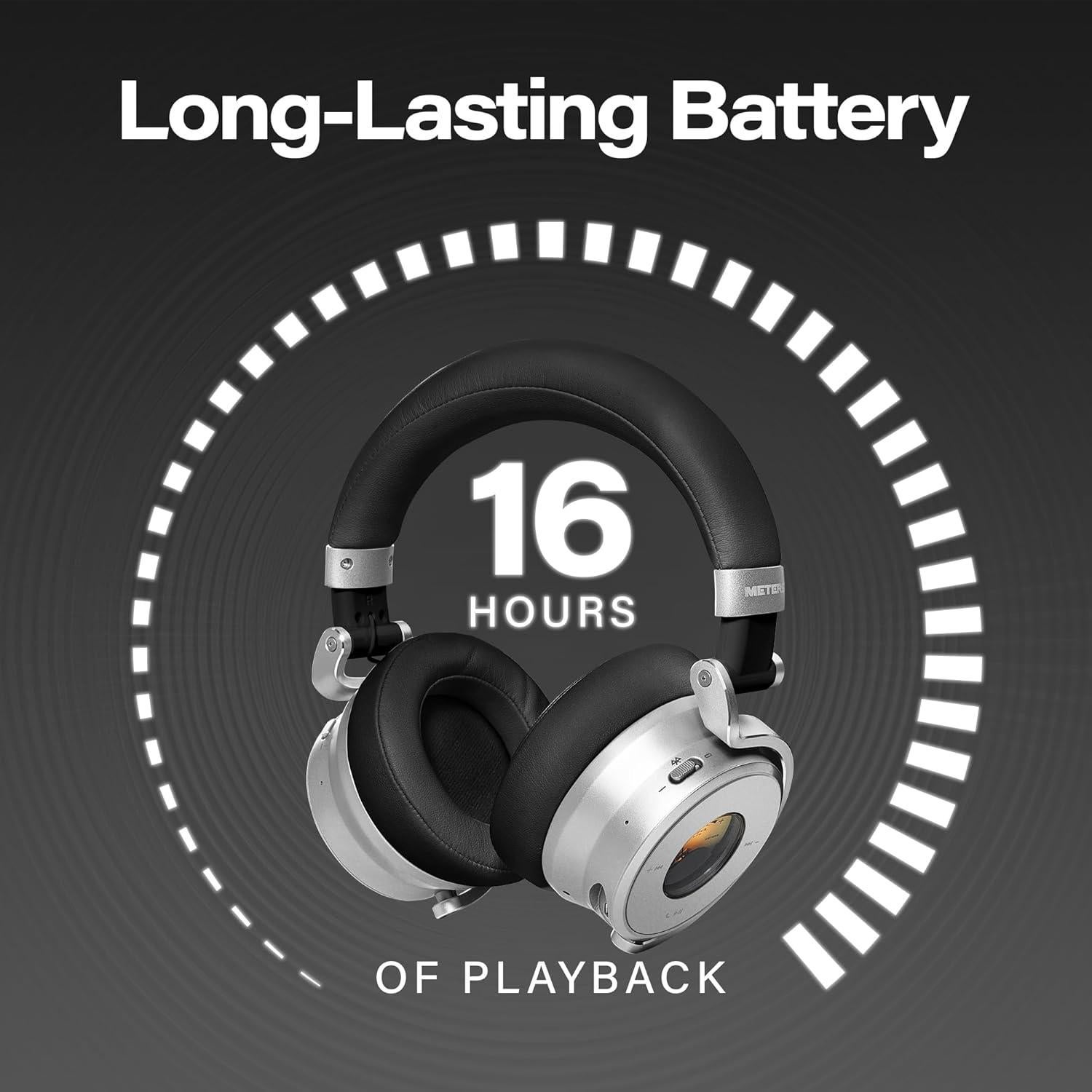 Auriculares Inalámbricos Meters M-OV-1-B-C con ANC y 16h