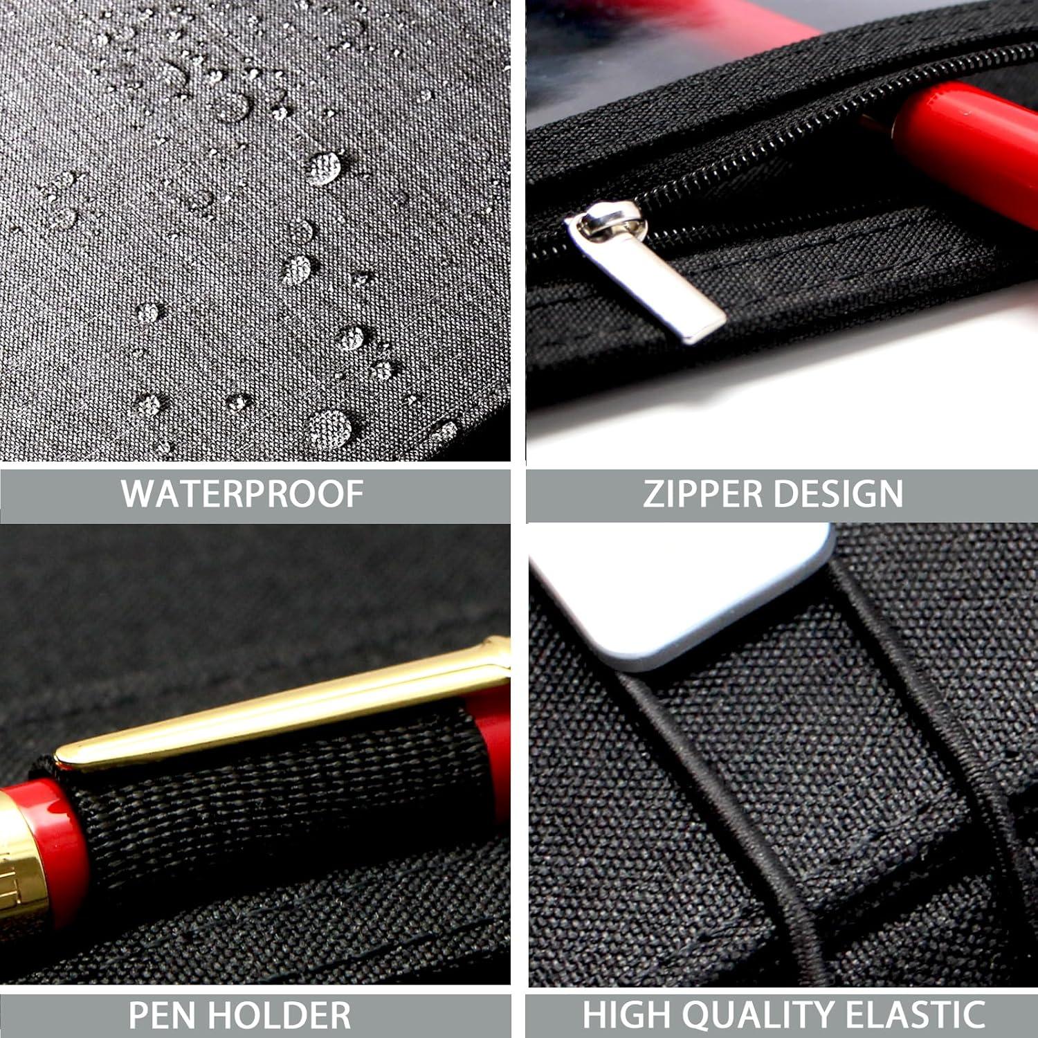 Funda Folio ANSSOW para Cuaderno A5 - Organizador Negro