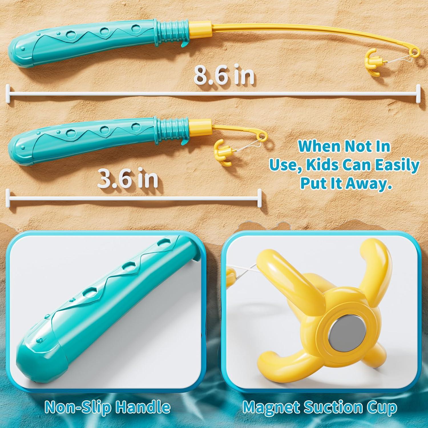 Juego de Pesca Magnética KIZONLY para Niños 3-8 Años