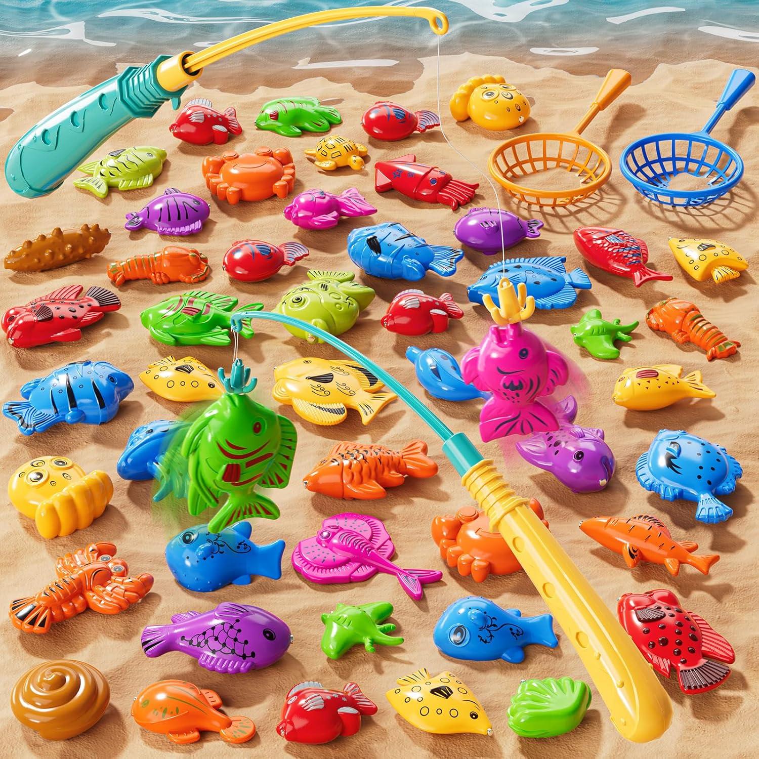 Juego de Pesca Magnética KIZONLY para Niños 3-8 Años