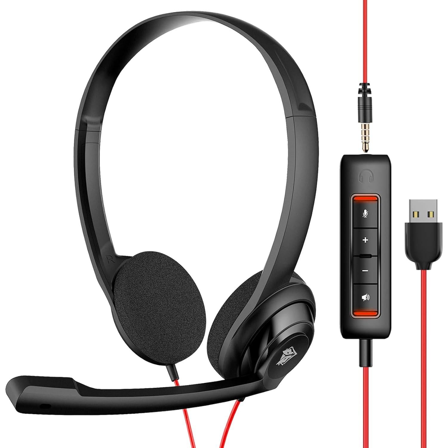 Auriculares NUBWO HW02 USB y 3.5mm con Micrófono - 5 Paquetes