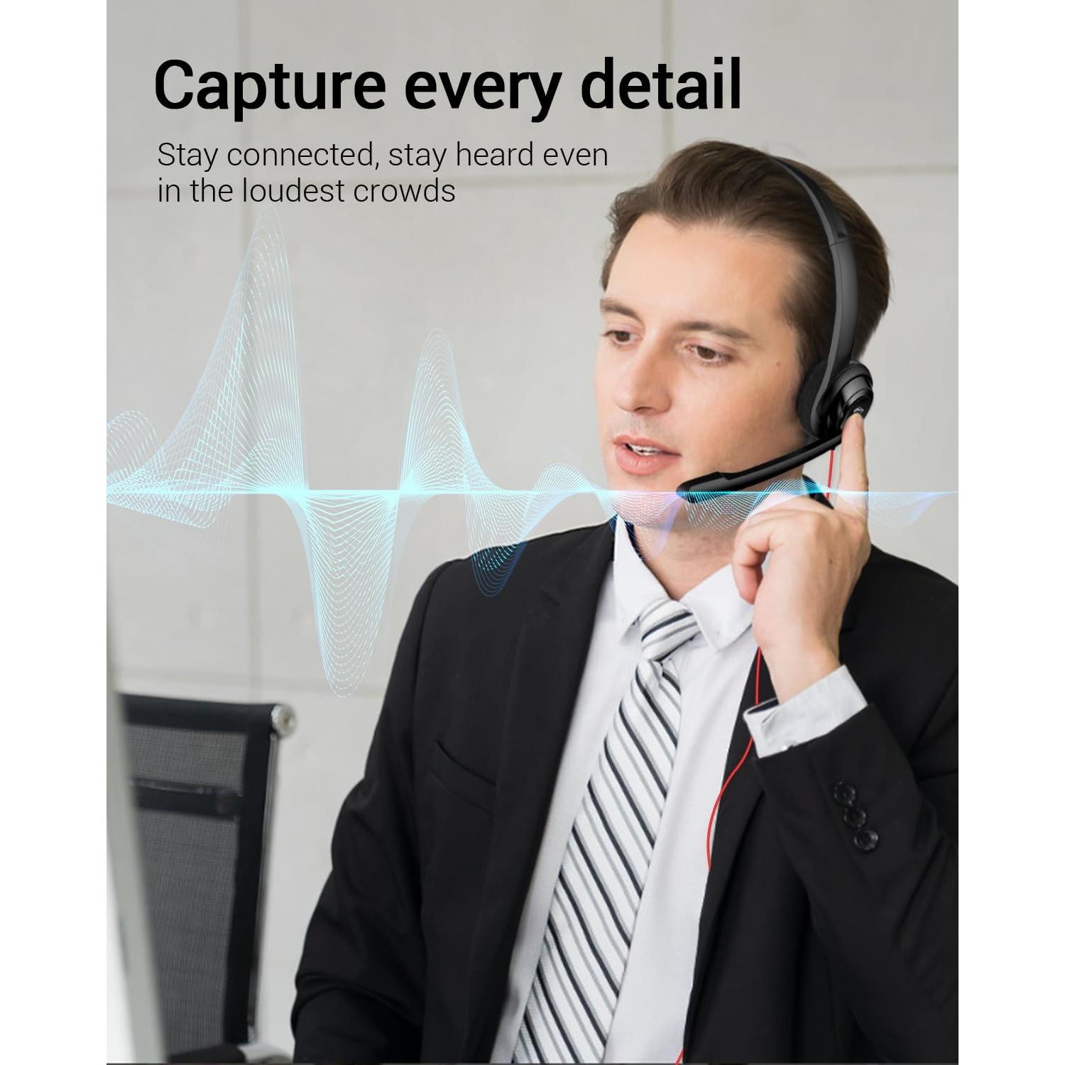 Auriculares NUBWO HW02 USB y 3.5mm con Micrófono - 5 Paquetes