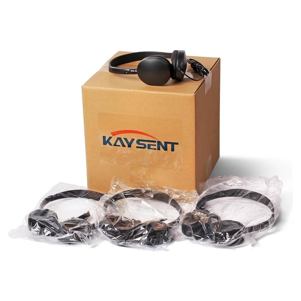 Auriculares Kaysent KHP Negros - 10 Unidades para Escuela y Viaje