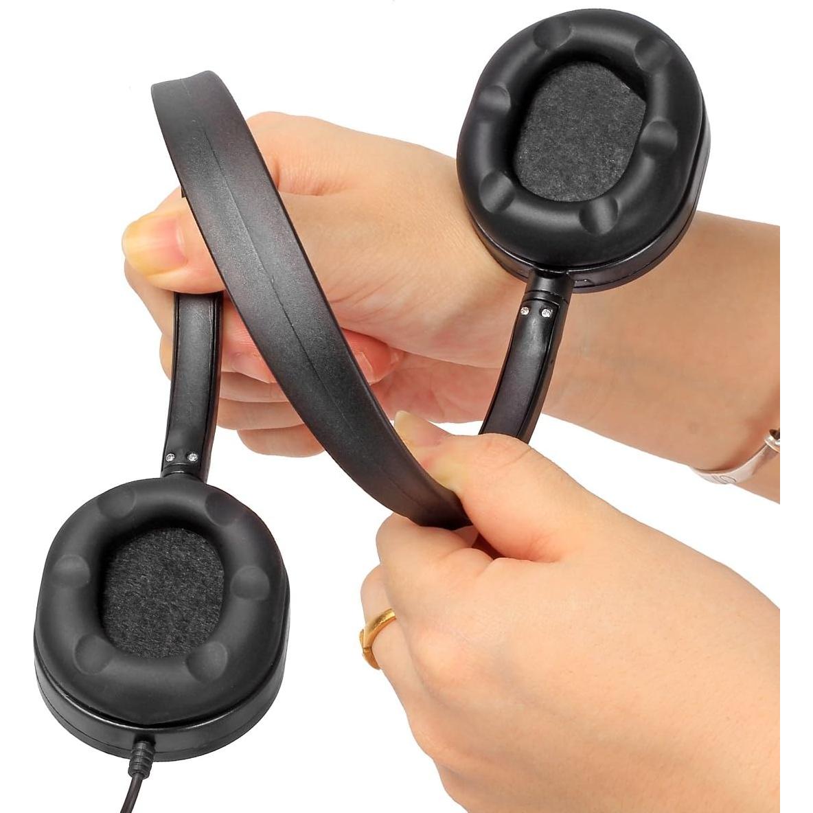 Auriculares Kaysent KHP Negros - 10 Unidades para Escuela y Viaje