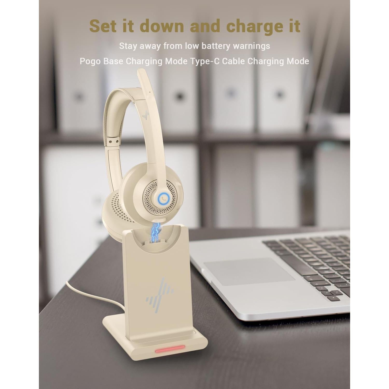 Auriculares Inalámbricos JIAMQISHI EH02-P Bluetooth 5.2 con Micrófono