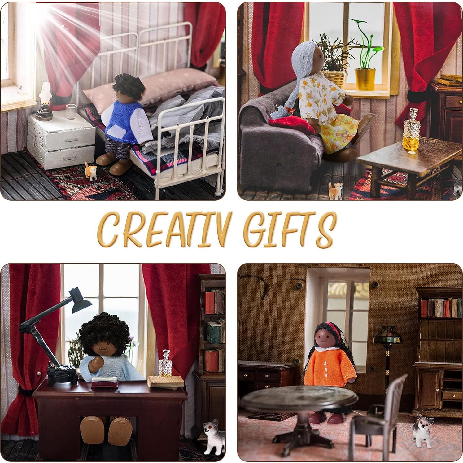 Conjunto de Muñecos de Madera Skylety 20 Piezas Familiar