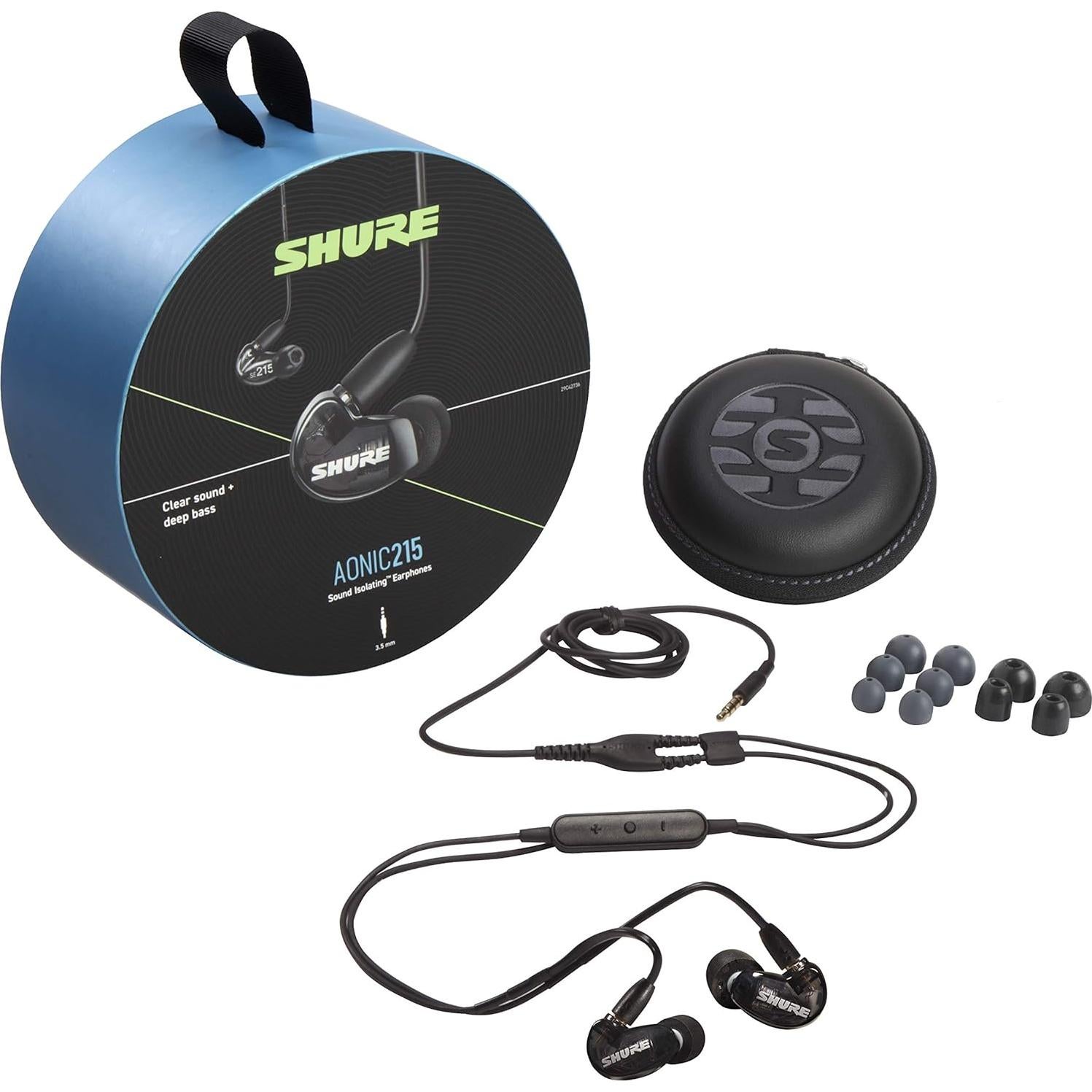 Auriculares Shure AONIC 215 con Aislamiento de Sonido Negro
