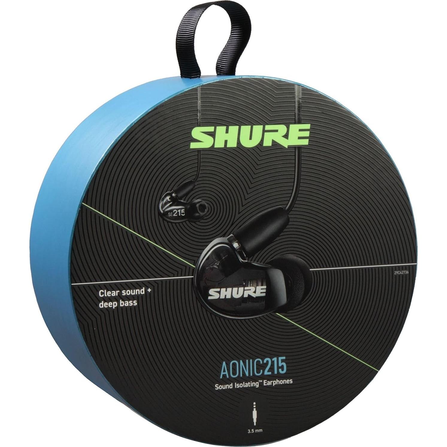 Auriculares Shure AONIC 215 con Aislamiento de Sonido Negro