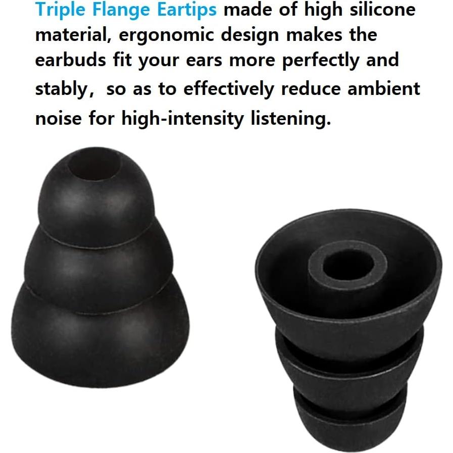 Consejos de Silicona de Triple Flanja CYADCI 9 Pares S/M/L