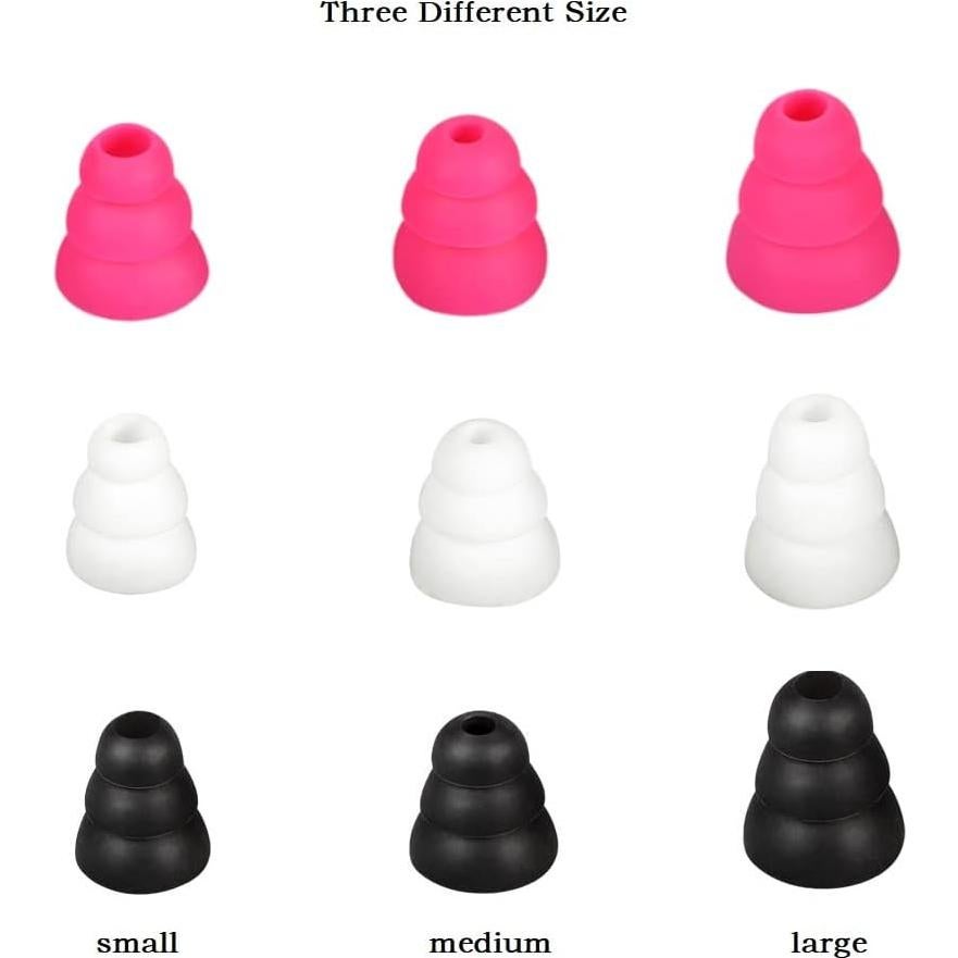 Consejos de Silicona de Triple Flanja CYADCI 9 Pares S/M/L