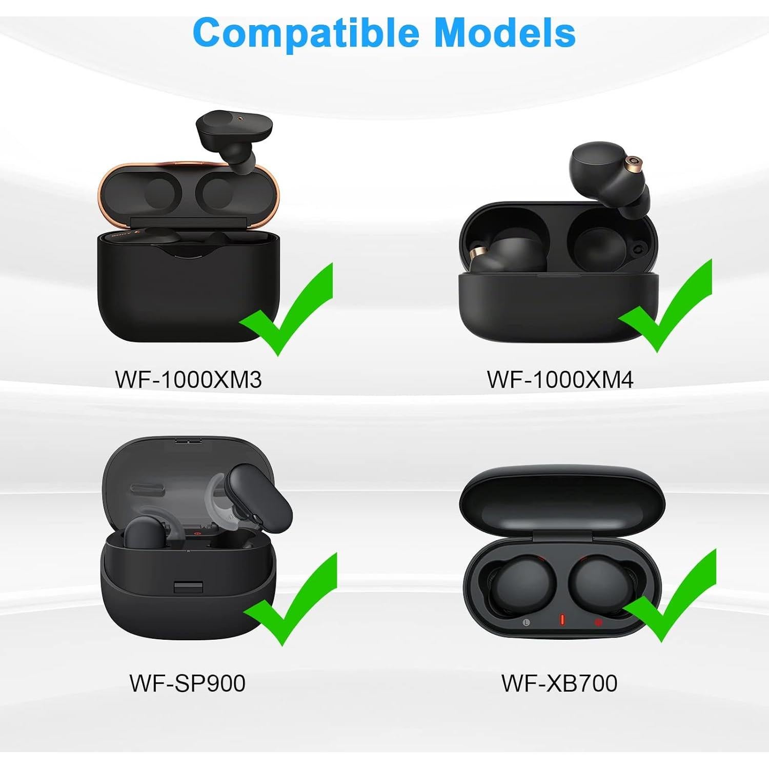 3 Pares Tapones Espuma Viscoelástica Sony WF-1000XM4 (M, Negro)