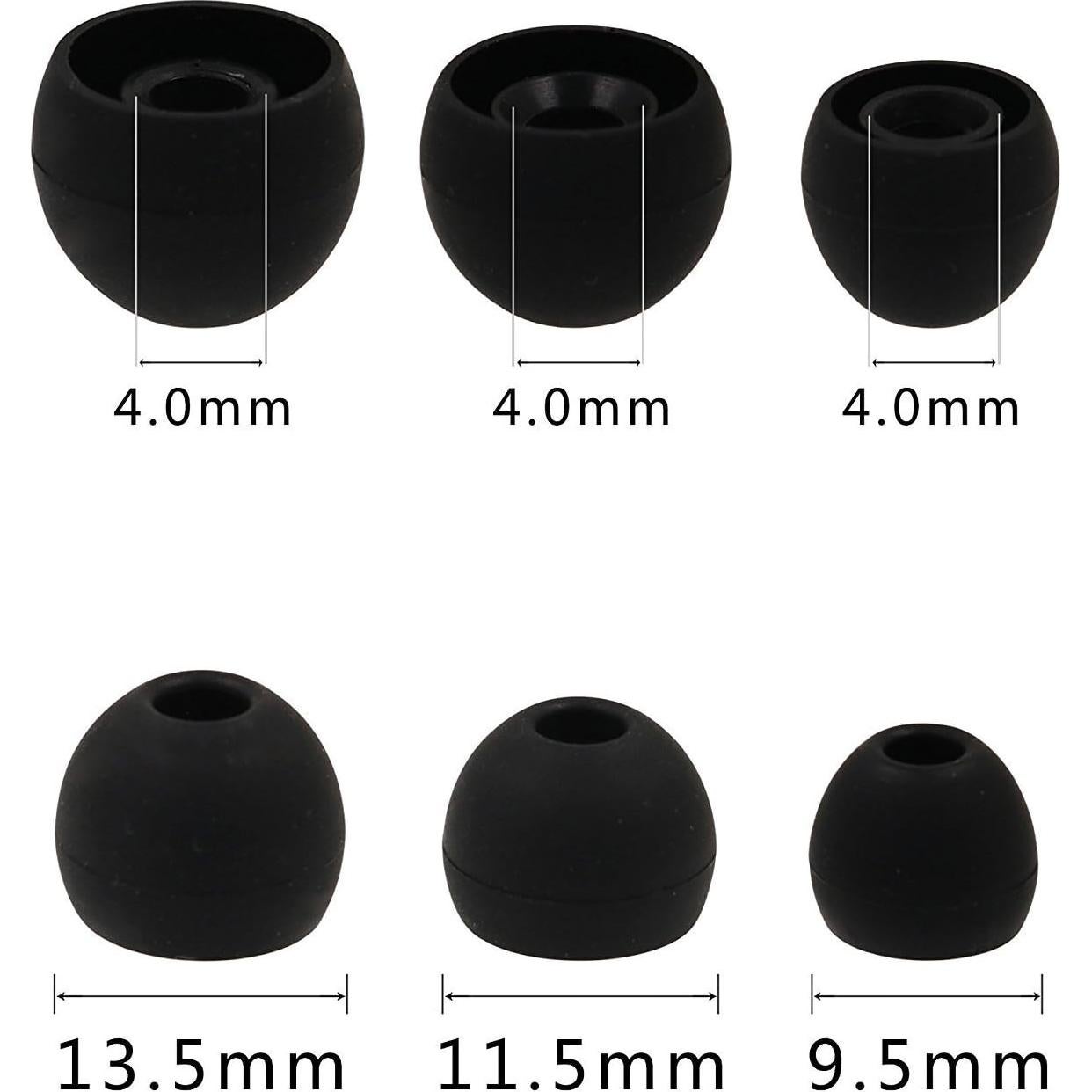 Puntas de oído de silicona ALXCD para auriculares Sony MDR - 6 pares