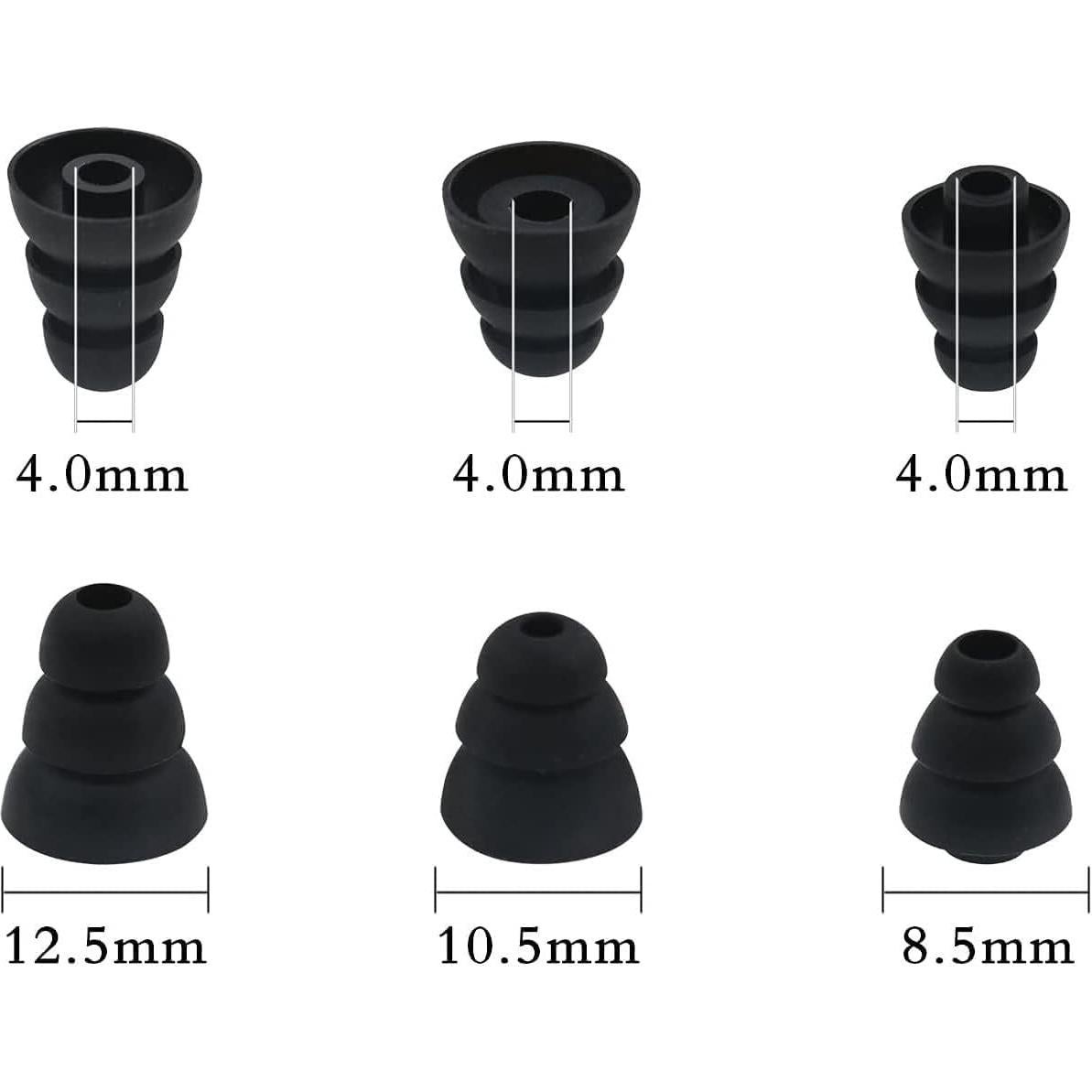 Puntas de oído de gel BLUEWALL para auriculares Senso TOZO Sony - 9 pares