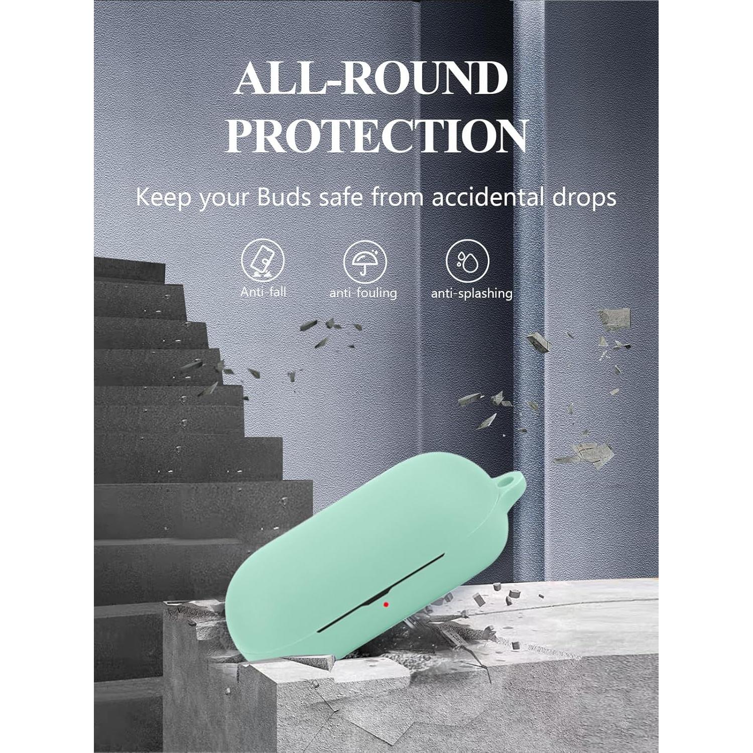 Funda de silicona WUNIAK para auriculares Sony WF-C700N verde menta