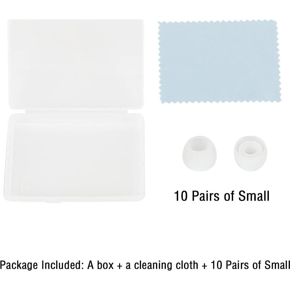 Consejos de Silicona para Auriculares Intrauditivos WKYMY - 10 Pares Blancos