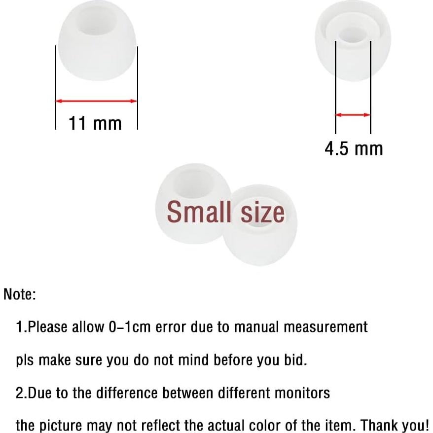 Consejos de Silicona para Auriculares Intrauditivos WKYMY - 10 Pares Blancos
