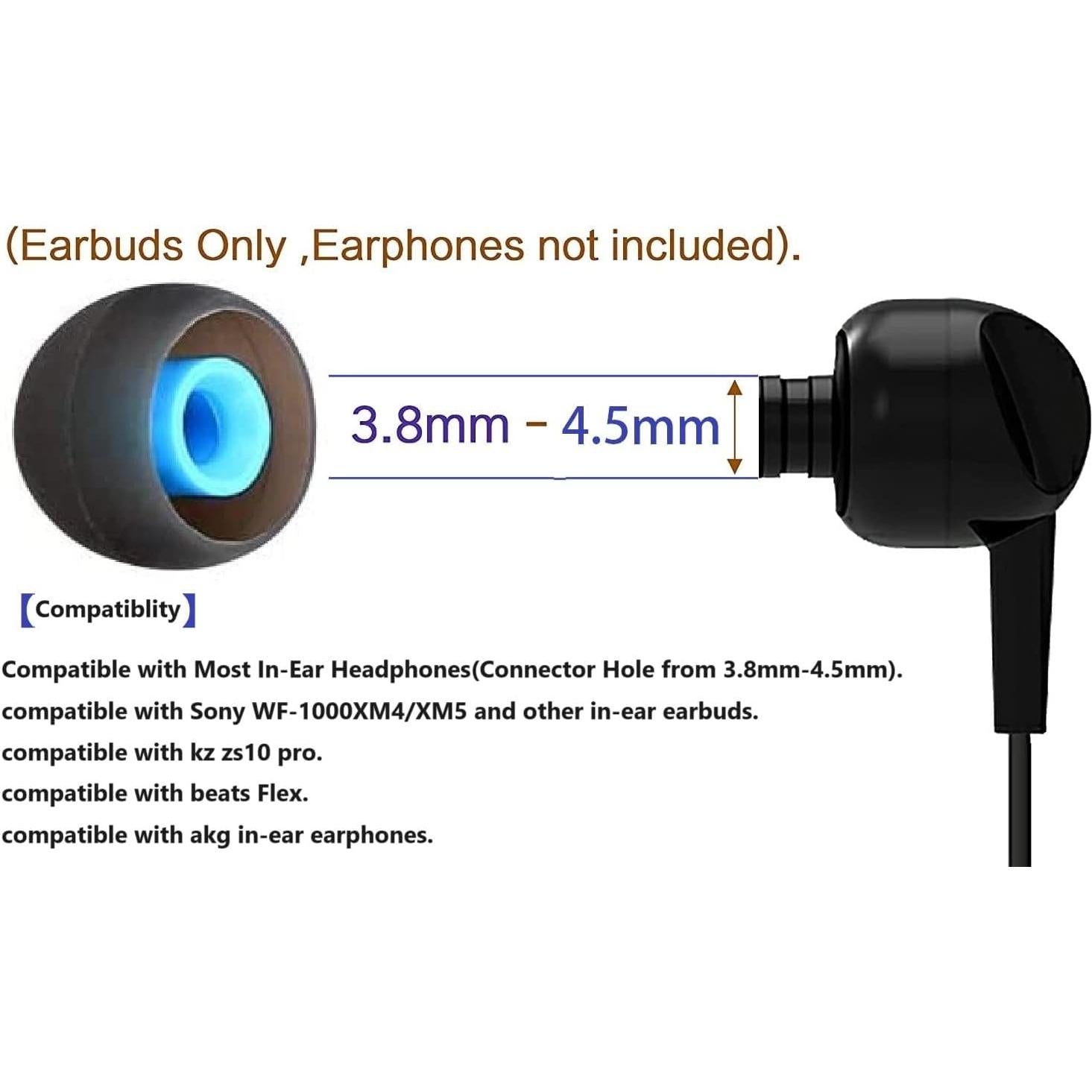 Consejos de Reemplazo para Auriculares BLLQ 36 Pcs Silicona S