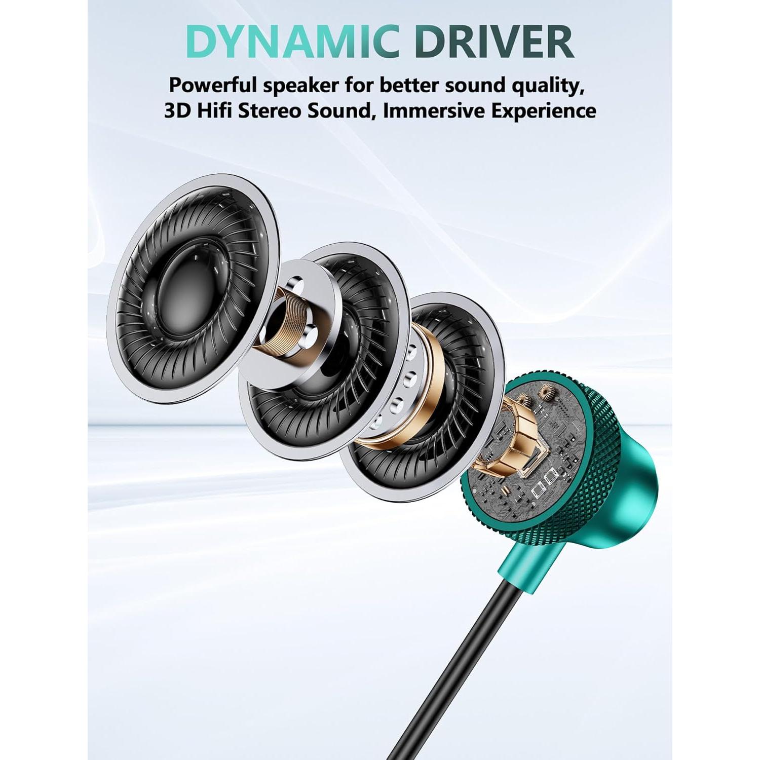 Auriculares USB C TOPAUX In-Ear con Micrófono y Control de Volumen