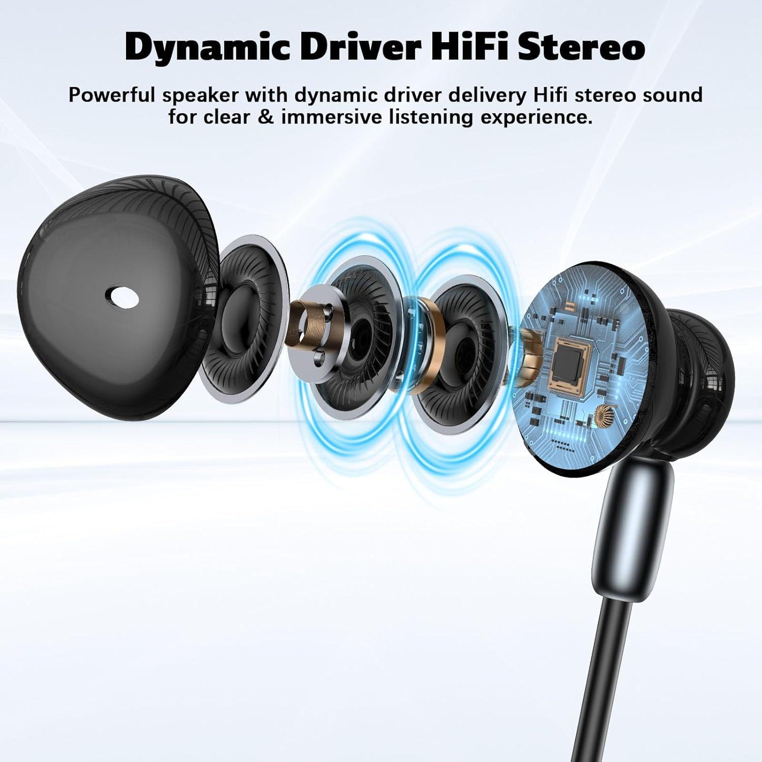 Auriculares In-Ear USB C TOPAUX con Cancelación de Ruido