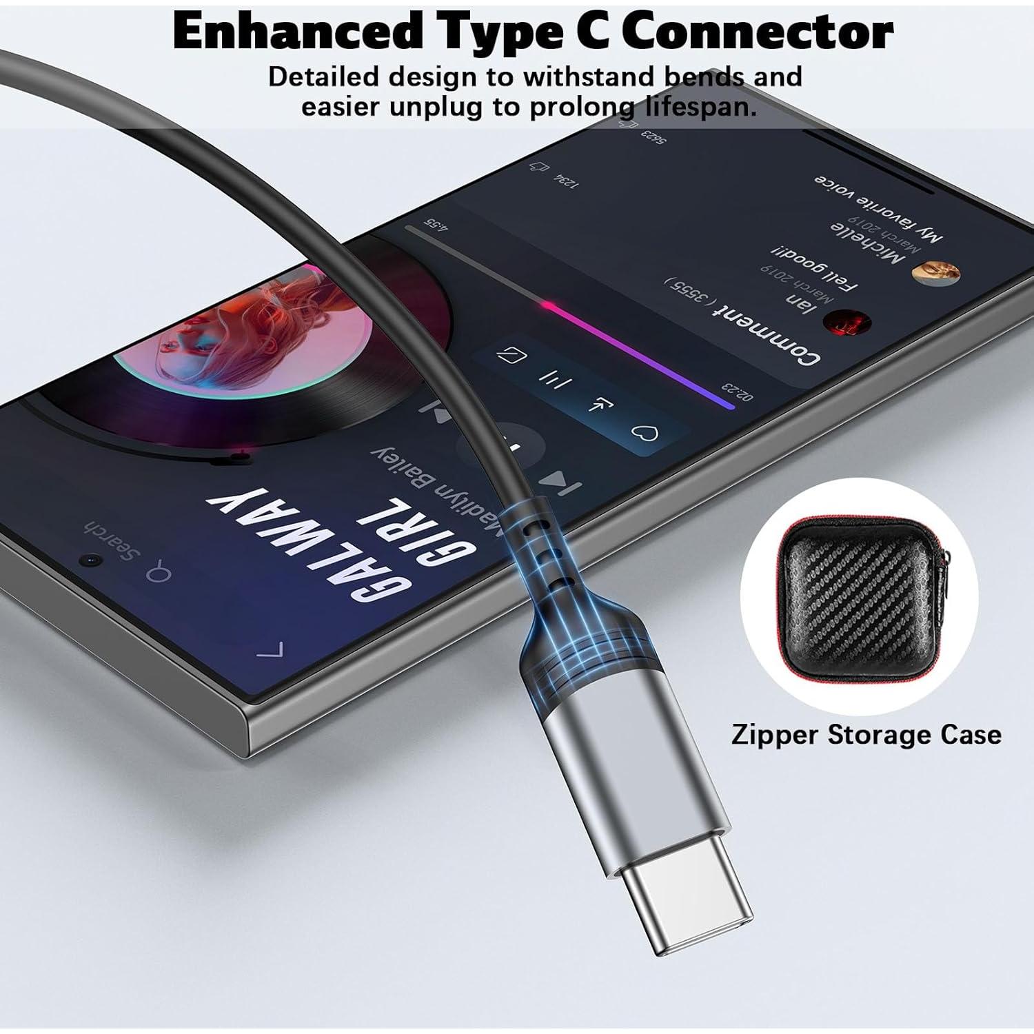 Auriculares In-Ear USB C TOPAUX con Cancelación de Ruido