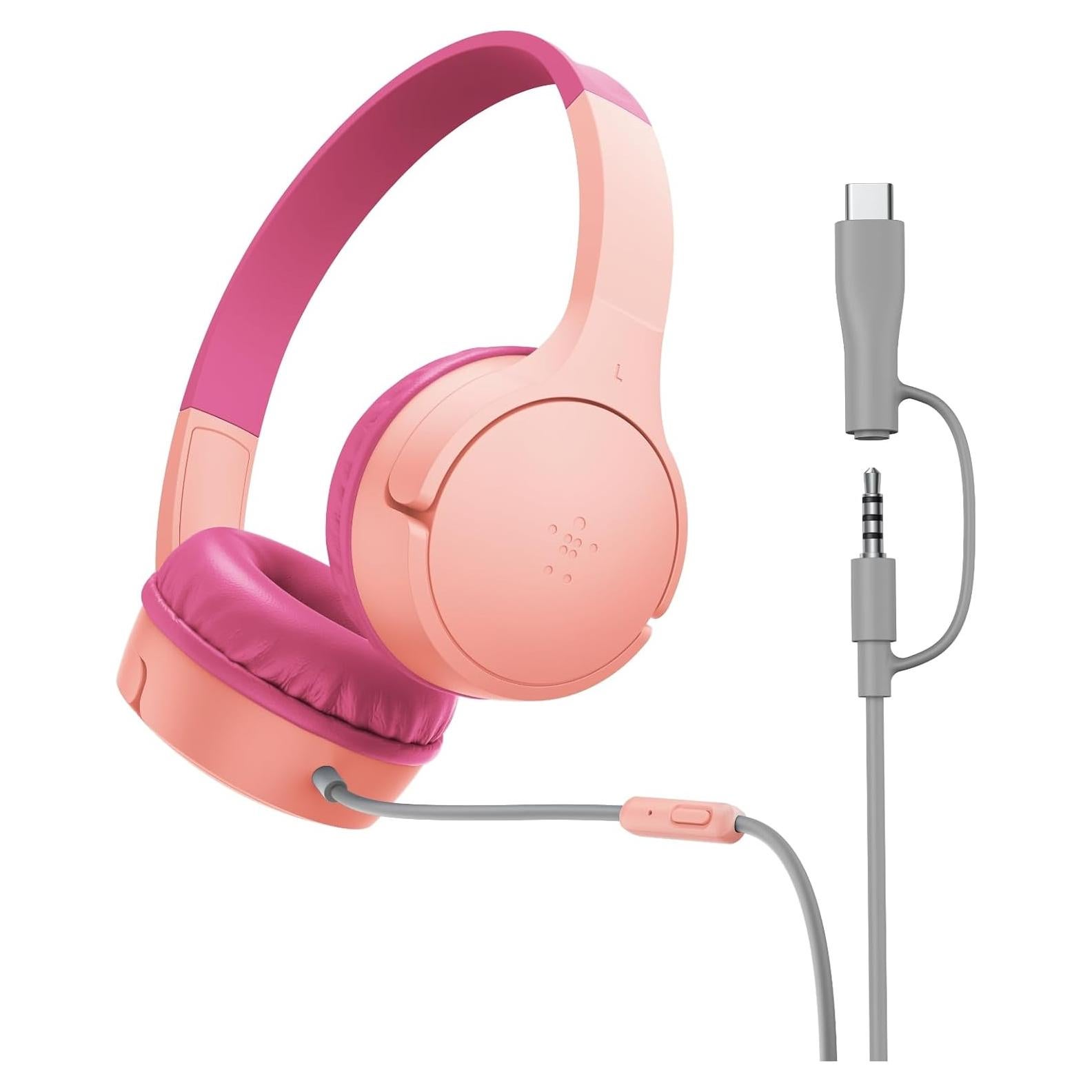 Auriculares con cable Belkin SoundForm Mini para niños Rosa