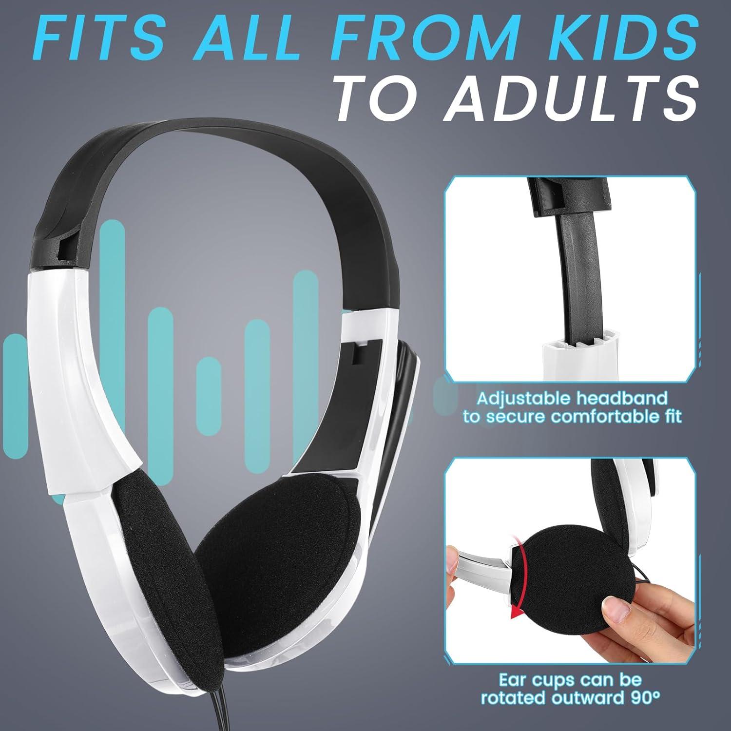 Paquete de 20 Auriculares con Micrófono Saysurey Blancos