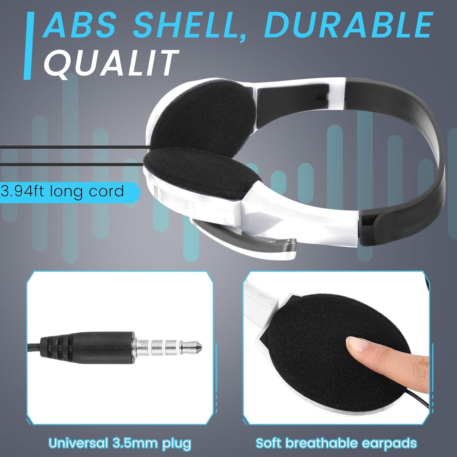 Paquete de 20 Auriculares con Micrófono Saysurey Blancos