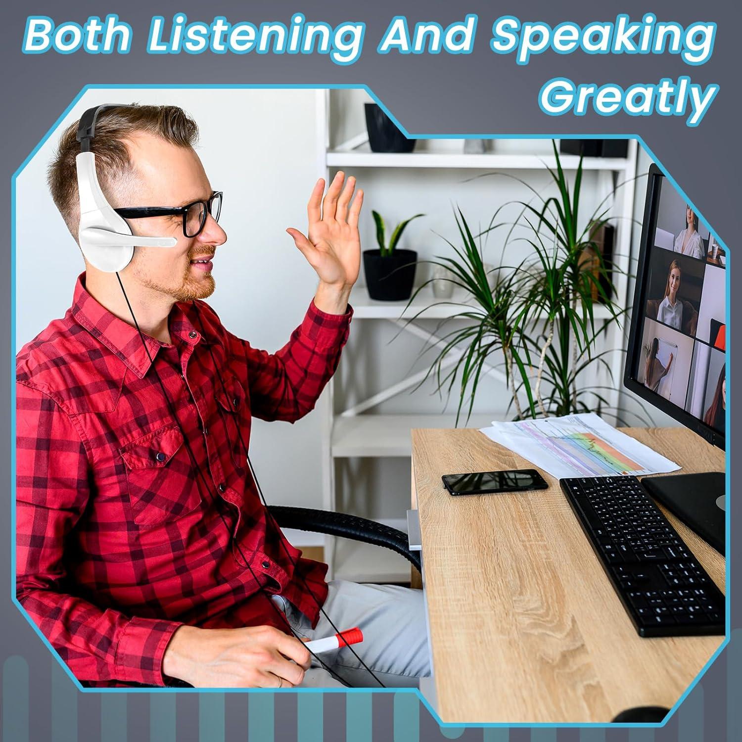 Paquete de 20 Auriculares con Micrófono Saysurey Blancos