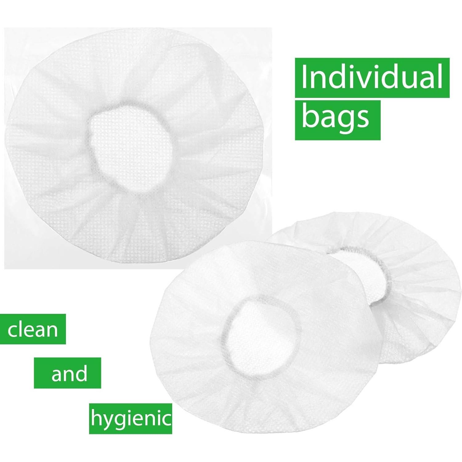 Cubiertas Desechables para Auriculares BBTO 200 Piezas 11 cm Blanco