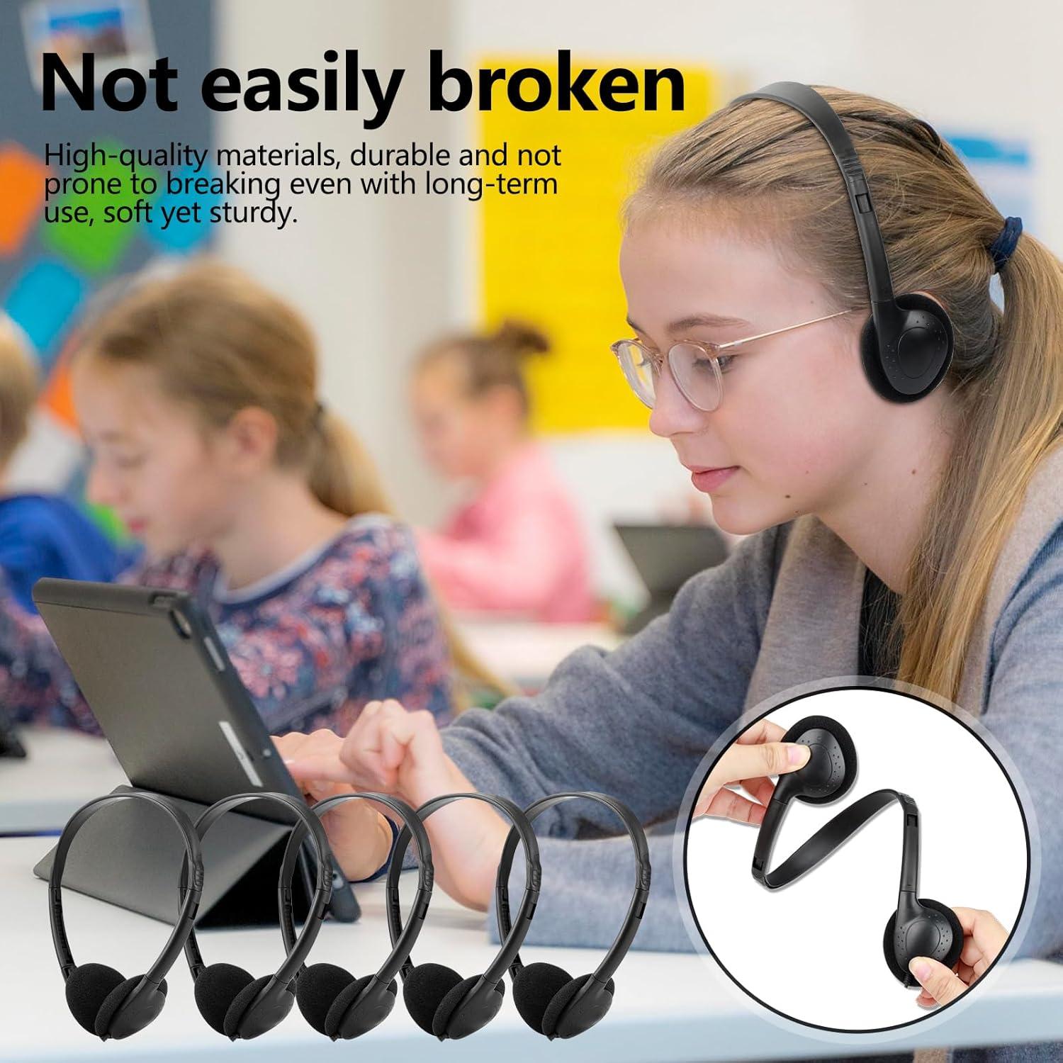 Auriculares USB C CNSZSLZ para Niños - 10 Paquetes para Aula