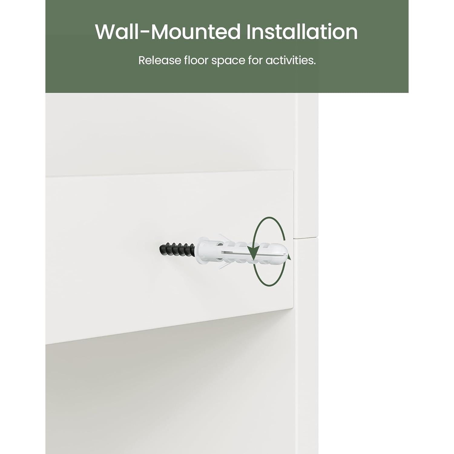 Estantería Infantil Montada en Pared CHOEZON 4 Niveles Blanca