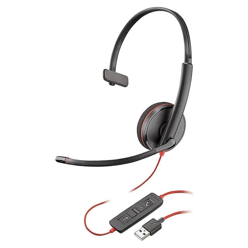 Auriculares Plantronics Blackwire C3210 USB-A Mono Negro