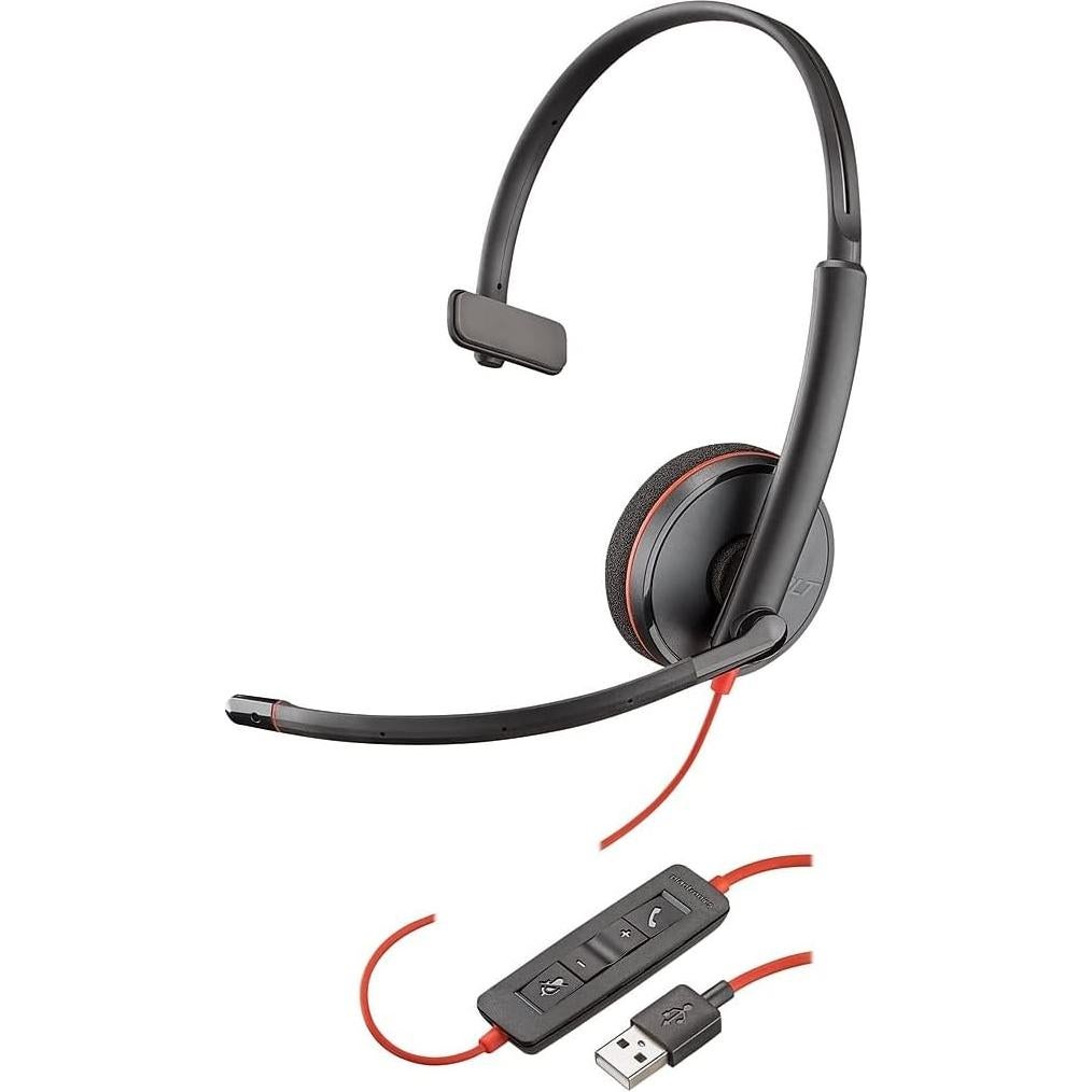 Auriculares Plantronics Blackwire C3210 USB-A Mono Negro